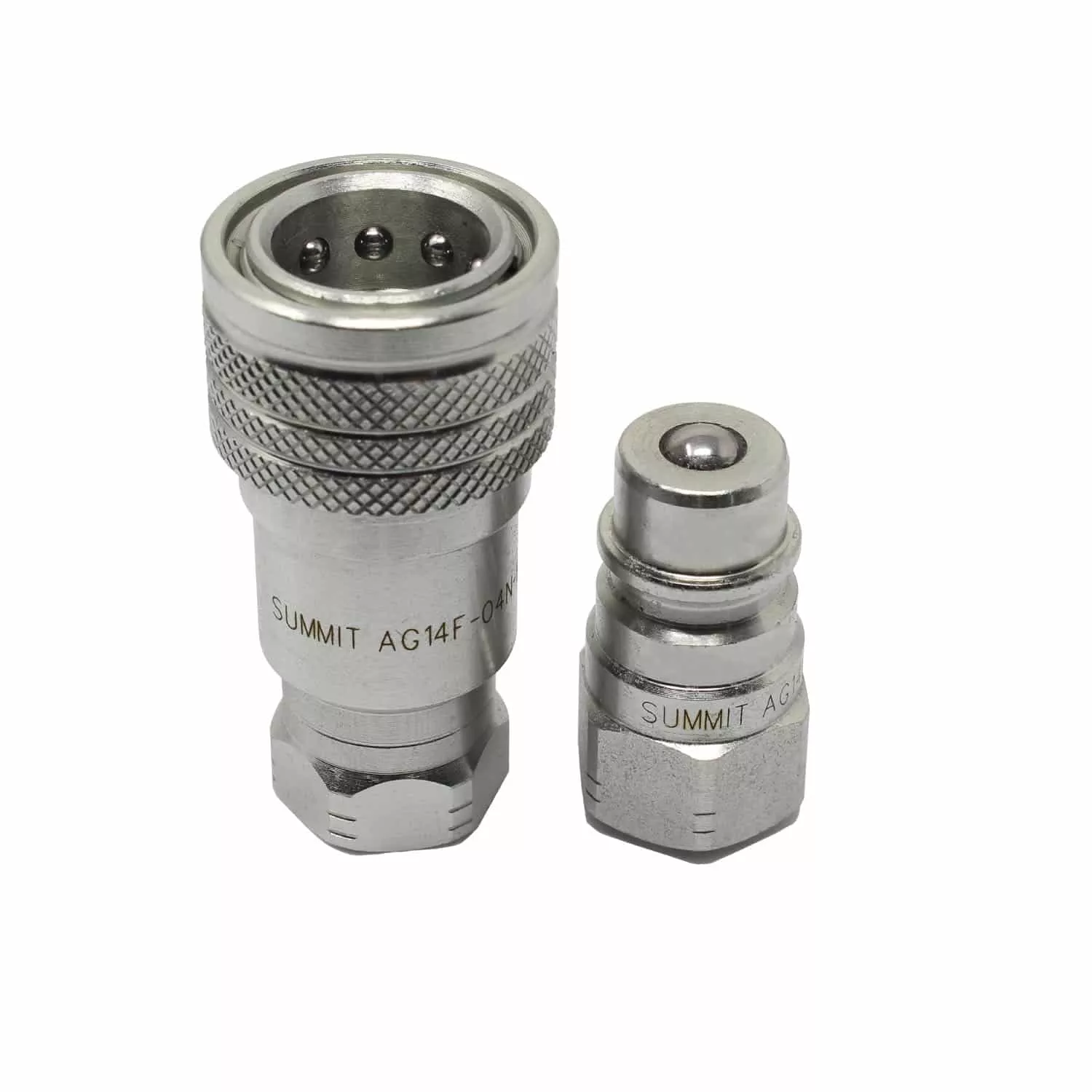 1/4″ Body AG ISO 5675, Ball Style, Hydraulic Quick Connect Coupler Set, 1/4″ NPT Thread