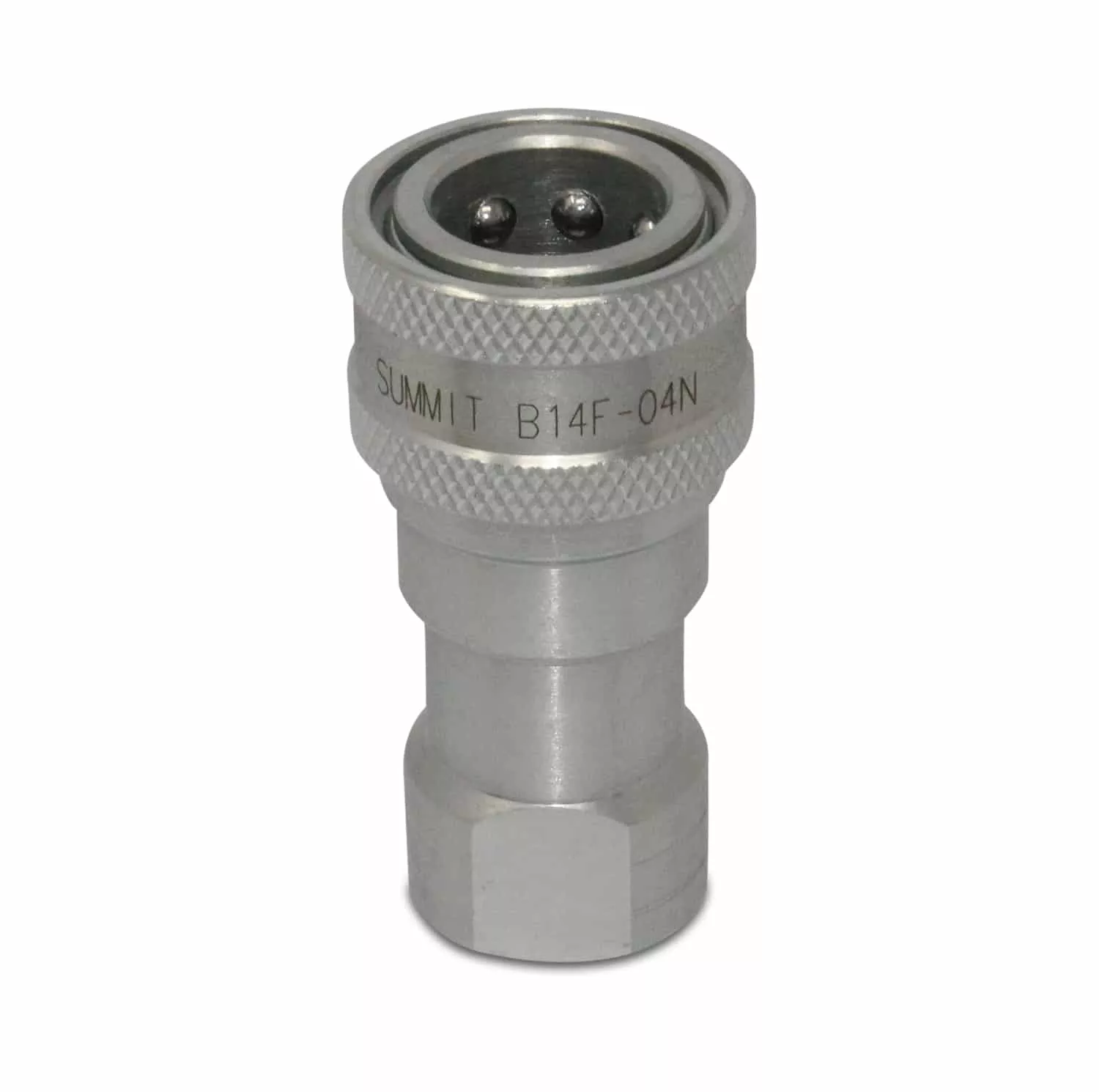 1/4″ ISO 7241-B Quick Disconnect Hydraulic Female Coupler, #6 SAE Female Thread