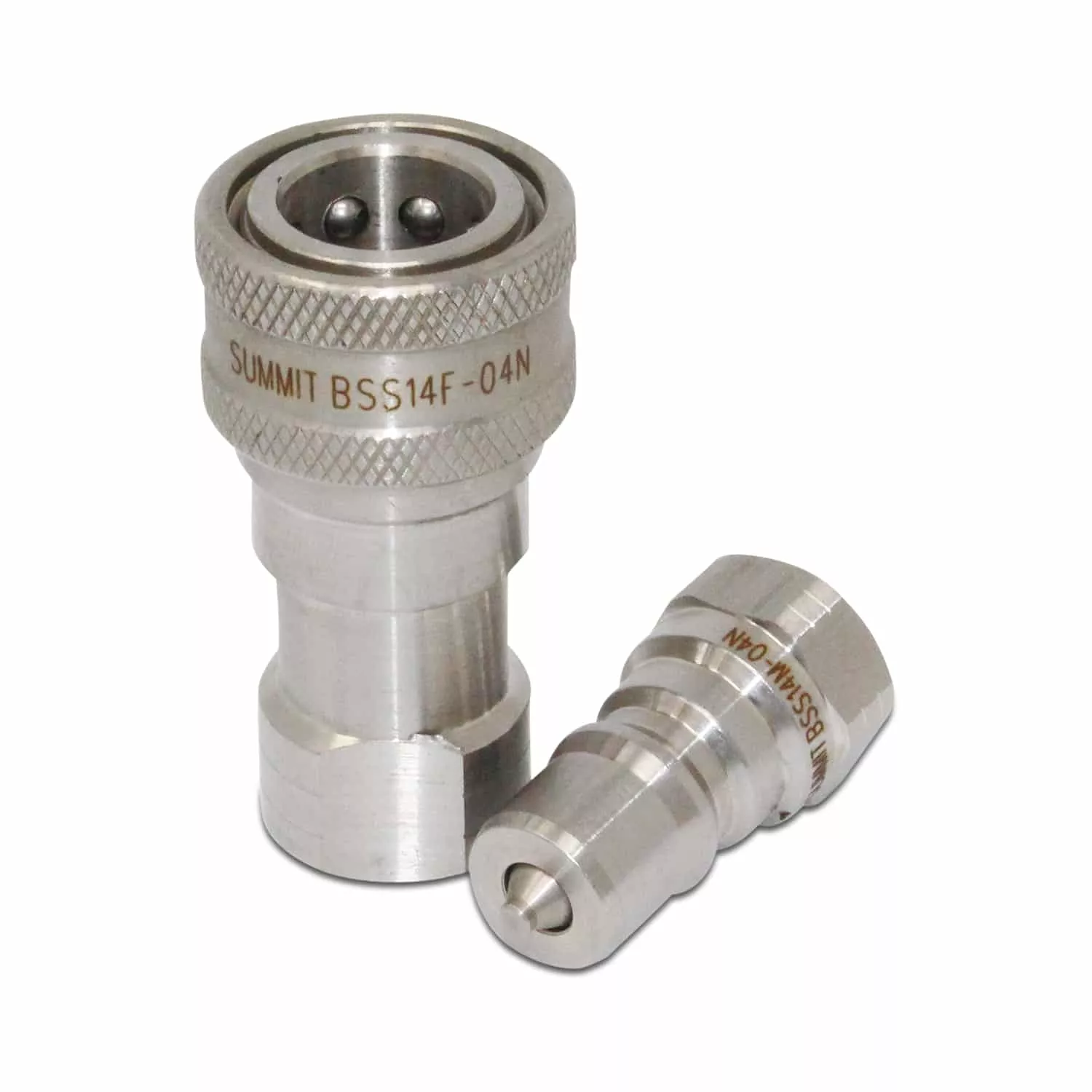 1/4″ NPT ISO 7241-B Stainless Steel Quick Disconnect Hydraulic Coupler Set