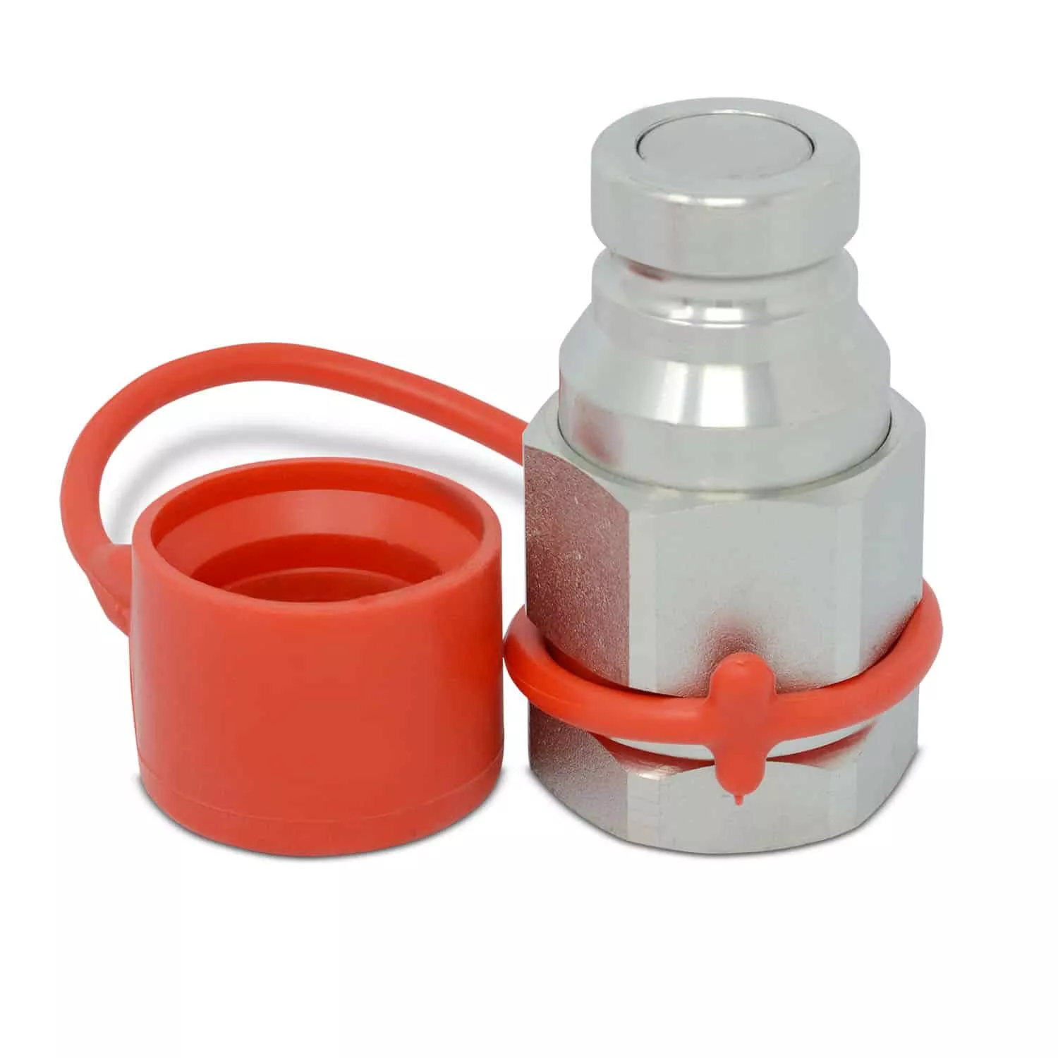1″ Flat Face High Flow Hydraulic Quick Connect Male Coupler, 1″ SAE Thread