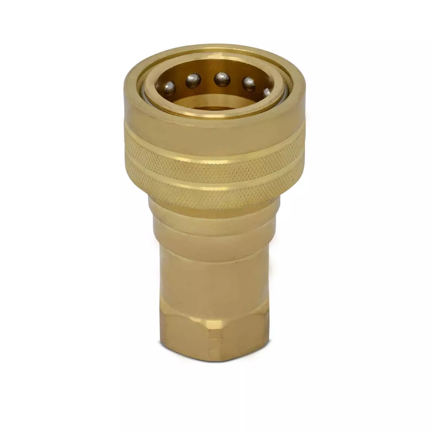 1″ NPT ISO 7241-B Brass Quick Disconnect Hydraulic Female Coupler