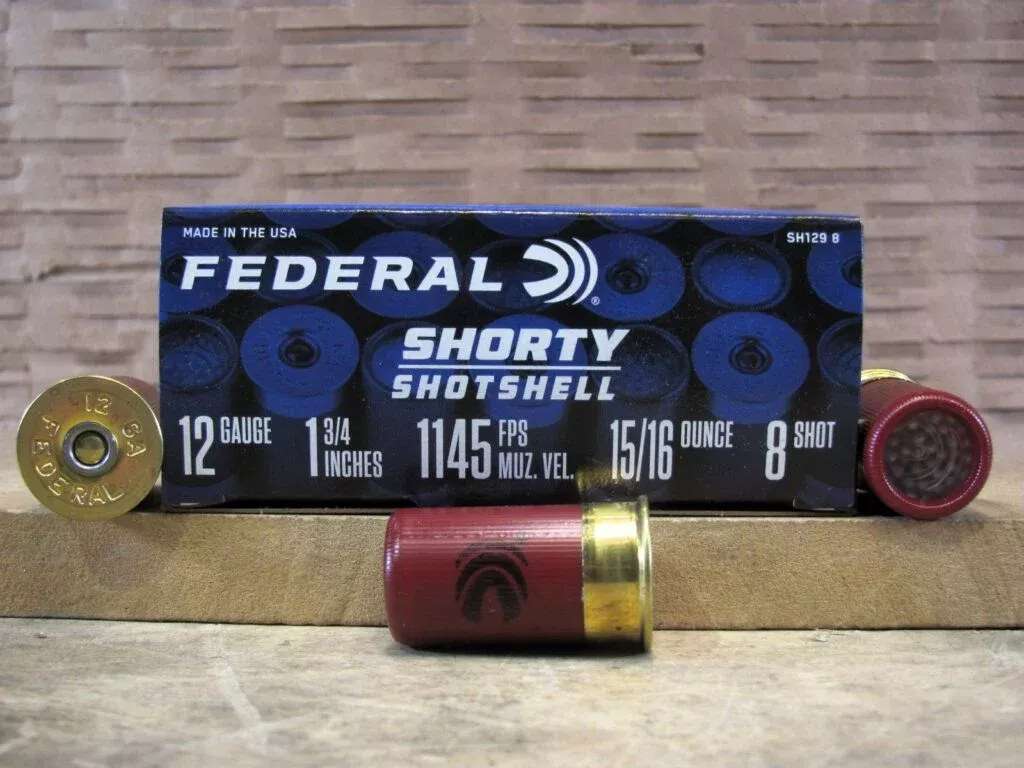 100 Round Case – 12 Gauge 1 3/4 Inch 15/16 Ounce 8 Shot Federal Shorty Shotshell Ammo – SH1298
