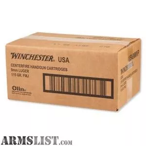 1000 count Winchester White Box 115 Grain 9mm from Legion Weaponry Inc. near Wichita, KS