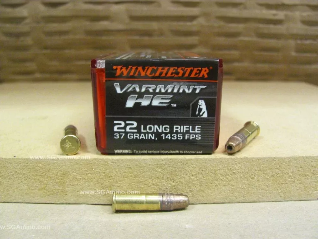 1000 Round Case – 22 LR Winchester Varmint High Energy Segmenting Hollow Point Ammo – S22LRFSP