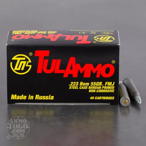 1000rds - 223 Tula 55gr. FMJ Ammo