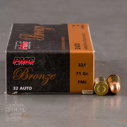1000rds - 32 ACP PMC 71gr. FMJ Ammo