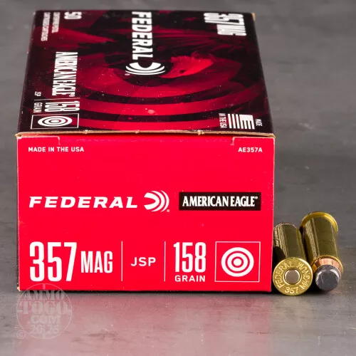 1000rds - 357 Mag Federal American Eagle 158gr. Jacketed Soft Point Ammo