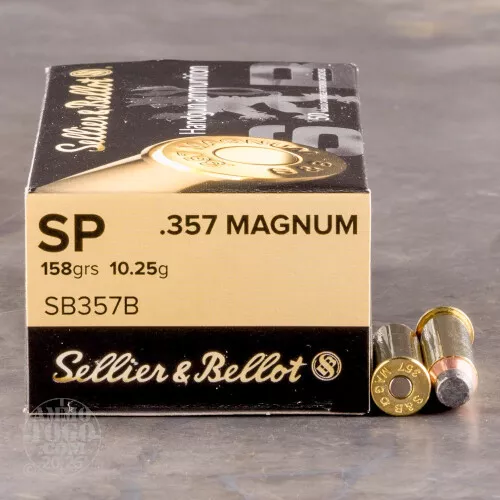 1000rds – 357 Magnum Sellier & Bellot 158gr. SP Ammo