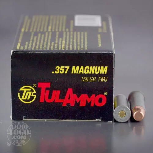 1000rds - 357 Magnum Tula 158gr FMJ Ammo