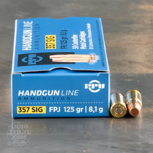 1000rds - 357 SIG Prvi Partizan 125gr. FMJ Ammo
