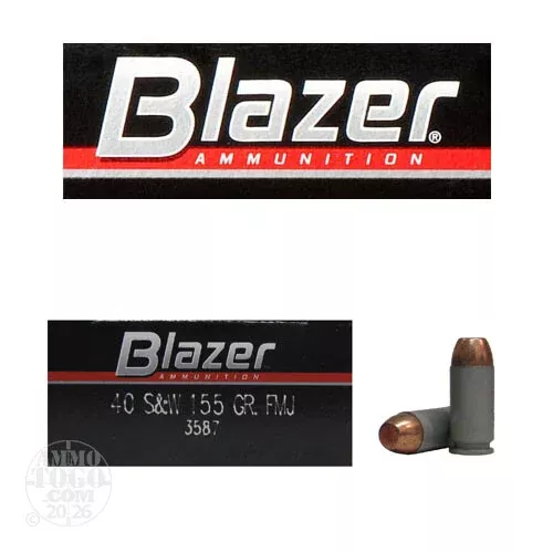 1000rds - 40 S&W CCI Blazer 155gr. TMJ Ammo