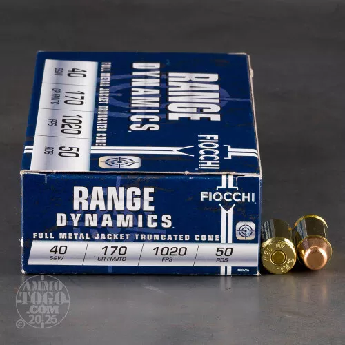 1000rds - 40 S&W Fiocchi 170gr. FMJ Ammo