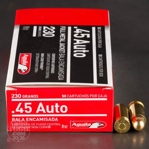 1000rds - 45 ACP Aguila 230gr. FMJ Ammo