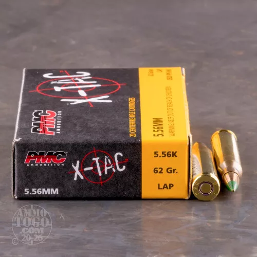 1000rds – 5.56x45 PMC X-TAC 62gr. FMJ M855 Ammo