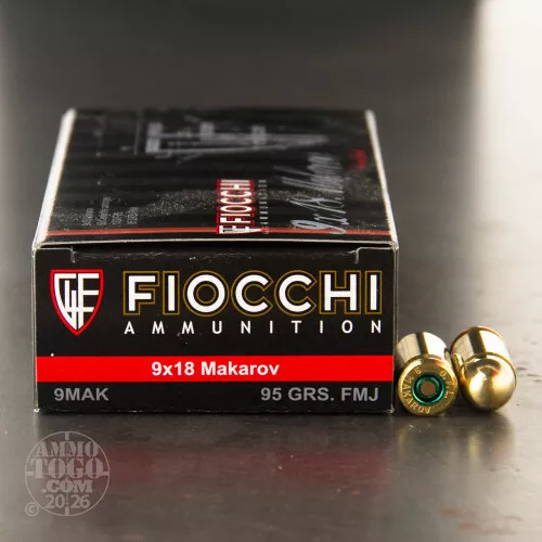 1000rds - 9x18 Makarov Fiocchi 95gr. FMJ Ammo