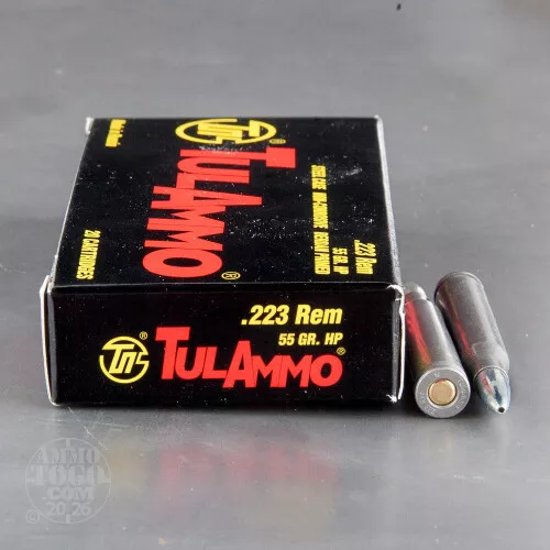 20rds - 223 Tula 55gr. HP Ammo