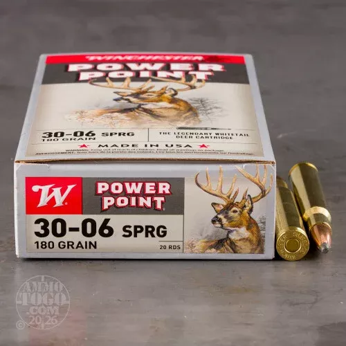 20rds - 30-06 Winchester 180gr. Super-X Power Point Ammo