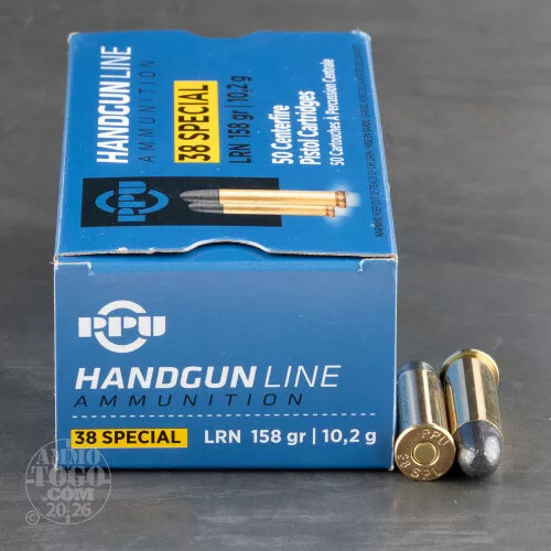 50rds - 38 Special Prvi Partizan 158gr. LRN Ammo