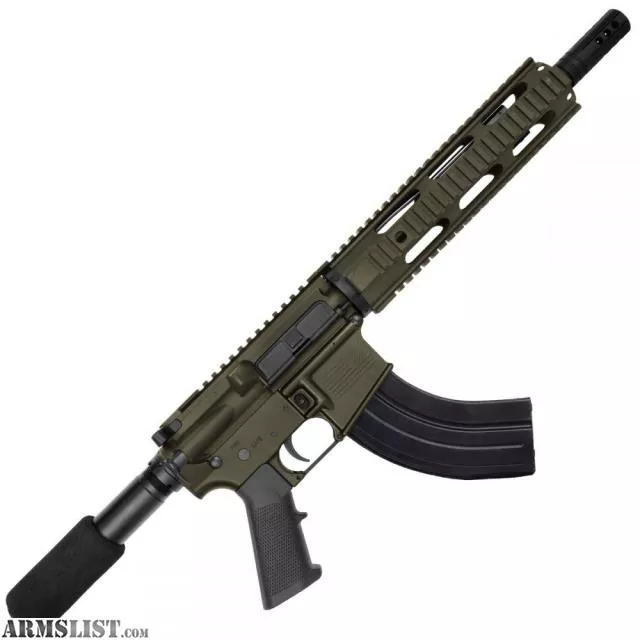 AR-15 7.62X39 Pistol 10.5" Barrel Quad Rail Handguard-OD Green from ABC RIFLE COMPANY near Las Vegas, NV