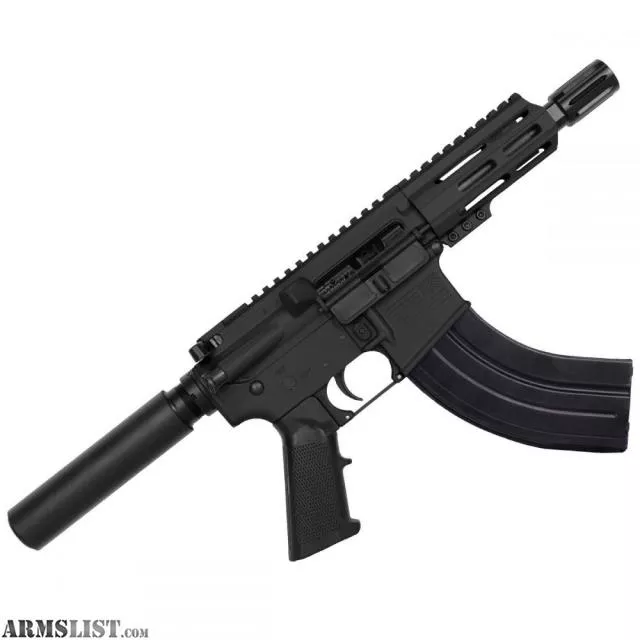 AR15 Micro 7.62x39 Pistol 5" Barrel 4" M-Lok Handguard- BLACK from ABC RIFLE COMPANY near Las Vegas, NV