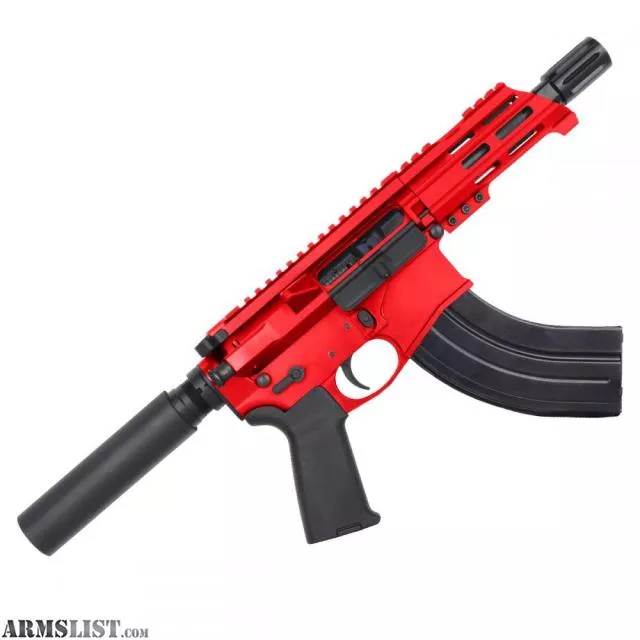 AR15 Micro 7.62x39 Pistol Billet Upper/ Lower 5" Barrel Custom M-Lok Handguard -RED from ABC RIFLE COMPANY near Las Vegas, NV