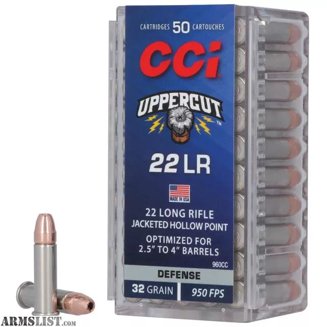 CCI Uppercut 22 LR 32 Grain Copper Plated Hollow Point 50 Round Box from KAG Arms near Littleton, Massachusetts, USA