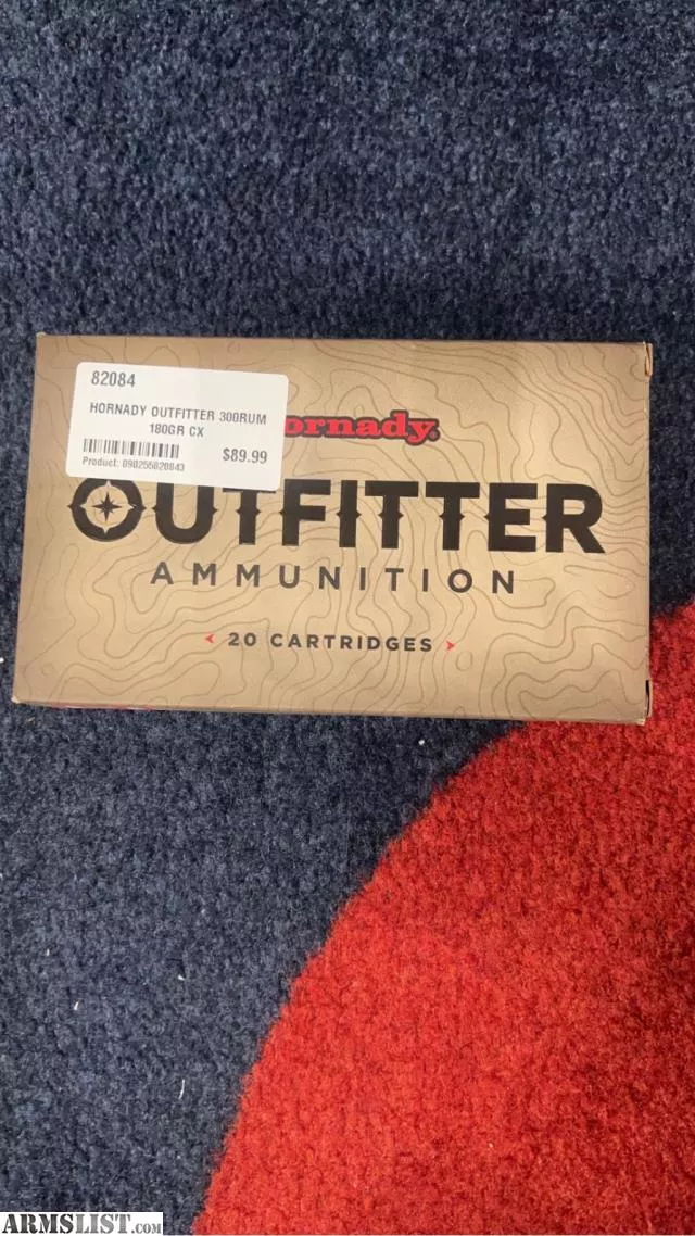 HORNADY OUTFITTER 300RUM 180GR CX from Southern Variety Guns & Ammo Shooting Range near Biscoe, North Carolina, USA