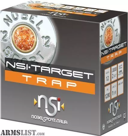 Nobel NSI Target Trap Shotshell 12 ga 2-3/4" 1-1/8 oz. 1200 fps #8 25/ct from Armor Bearer Arms LLC near Tucson, AZ