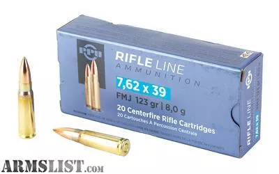 PPU 7.62X39 FMJ 123GR 20 from Invictus Gear near Jeannette, Pittsburgh, PA