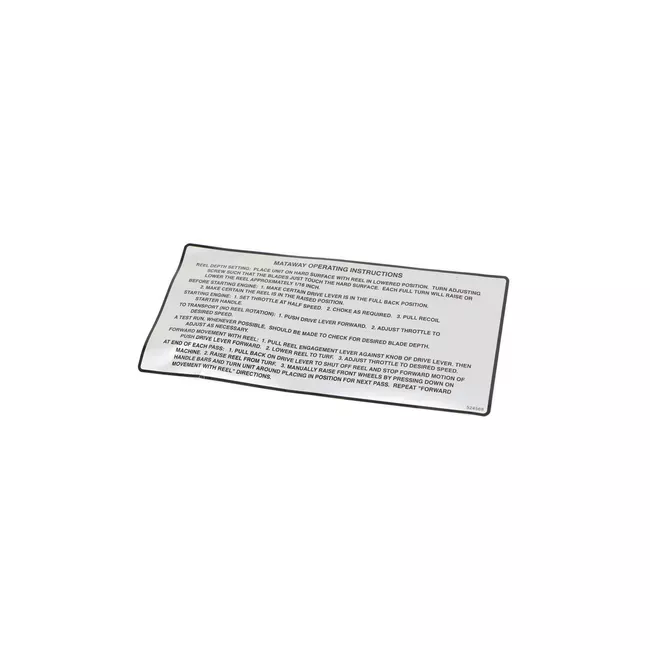 Service Decal For Overseeders, 524568
