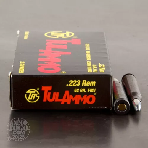 Tula 223 Rem 62 Grain FMJ - 1000 Rounds