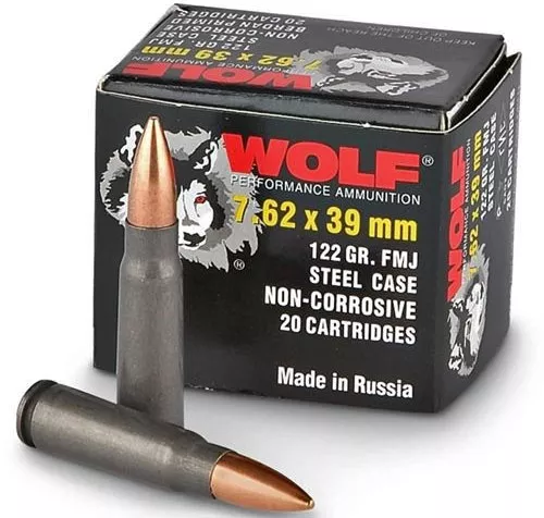 WOLF 7.62x39mm 122gr FMJ 500rd PACK
